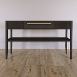 Дизайнерская Консоль с полкой и ящиком Primo Темный орех варинант исполнения - 1 | Loft Concept в Орле