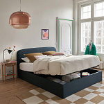 Двуспальная кровать с подъемным механизмом Mathise Bed Deep Blue варинант исполнения - 8 | Loft Concept в Орле