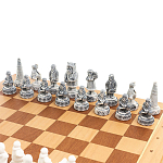 Шахматы Северные народы в ларце из натурального бука Decorative Thematic Chess варинант исполнения - 1 | Loft Concept в Орле