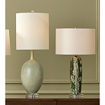 Настольная лампа керамическая с кремовым абажуром Scenic Column варинант исполнения - 6 | Loft Concept в Орле