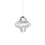 Подвесной светильник с плафоном из фактурного прозрачного стекла Light Ensemble варинант исполнения - 7 | Loft Concept в Орле