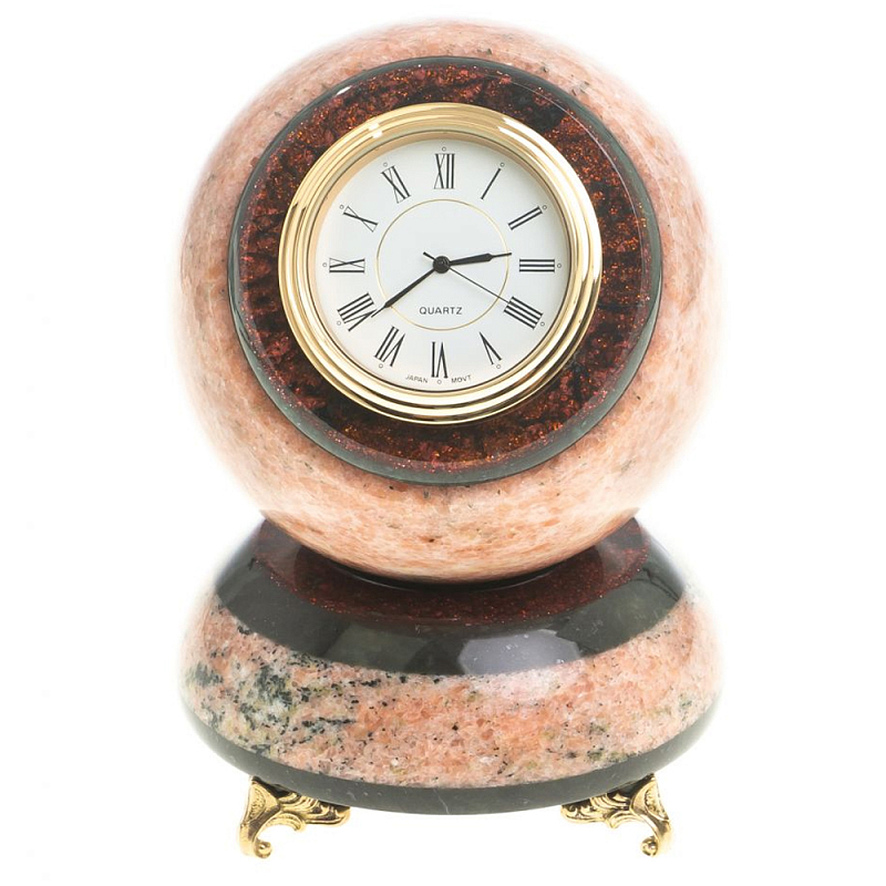 Часы настольные в виде шара из натурального камня Ball Stone Clock Зеленый Бронза Коричневый Черный Белый Коралловый Часы настольные в виде шара из натурального камня Ball Stone Clock Зеленый Бронза Коричневый Черный Белый Коралловый в Орле | Loft Concept