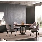 Обеденный стол круглый на чёрном фигурном основании Bosnia dinning table  варинант исполнения - 2 | Loft Concept в Орле