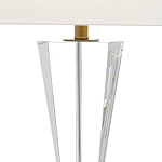 Настольная лампа с прозрачным корпусом и прямоугольным тканевым абажуром Charm and Luxury варинант исполнения - 1 | Loft Concept в Орле