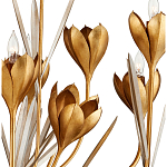 Люстра золотого цвета в виде цветков крокуса Hanging Flowers варинант исполнения - 1 | Loft Concept в Орле