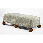 Банкетка Wakonda Gray Zebra с деревянными шариками  варинант исполнения - 1 | Loft Concept в Орле