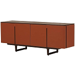 Комод с декором из кожи Orange Leather Chest of Drawers варинант исполнения - 1 | Loft Concept в Орле