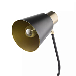 Настольная лампа с наклонным корпусом и подвижным плафоном в сочетании золотистого и чёрного цвета Work Surface Light варинант исполнения - 4 | Loft Concept в Орле