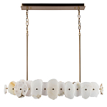 Подвесной светильник с фигурными элементами из белого алебастра Cryptocrystalline Stone варинант исполнения - 1 | Loft Concept в Орле