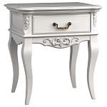 Тумба прикроватная белого цвета из массива бука в стиле прованс White Provence варинант исполнения - 2 | Loft Concept в Орле