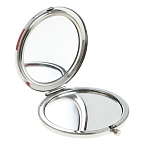 Зеркало карманное двухстороннее круглое из натурального камня Серафинит в подарочной упаковке Silver Stone Mirrors варинант исполнения - 2 | Loft Concept в Орле