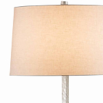 Торшер с тканевым абажуром на серебряном фактурном каркасе Thin Fakutra варинант исполнения - 1 | Loft Concept в Орле