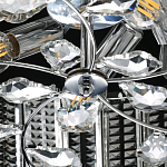 Люстра круглая на цепи цвета хром с прозрачными рельефными хрустальными пластинами Textured Glass Chandelier варинант исполнения - 9 | Loft Concept в Орле