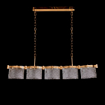 Люстра линейная с текстурными овальными абажурами Splendor Palace Style варинант исполнения - 2 | Loft Concept в Орле