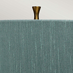 Настольная лампа с коническим дымчато-зелёным абажуром из искусственного шёлка Quintiesse варинант исполнения - 4 | Loft Concept в Орле