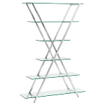 Стеллаж со стеклянными полками на стальном каркасе X-ray варинант исполнения - 1 | Loft Concept в Орле