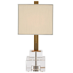 Настольная лампа прямоугольная на прозрачном основании Charm and Luxury варинант исполнения - 3 | Loft Concept в Орле