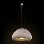 Подвесной светильник с куполообразным белым фактурным абажуром Sergey Makhno варинант исполнения - 3 | Loft Concept в Орле