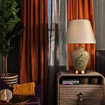 Настольная лампа бежевая с изображением птиц Slip Away варинант исполнения - 5 | Loft Concept в Орле