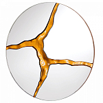 Зеркало кругле с декоративной золотой вставкой Golden Tree варинант исполнения - 1 | Loft Concept в Орле