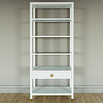 Стеллаж Elsa Dreams White со стеклянными полками и ящиком варинант исполнения - 4 | Loft Concept в Орле