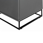 Шкаф-витрина цвета графит с полками и стеклянной дверью Strict Lines варинант исполнения - 5 | Loft Concept в Орле