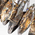 Люстра подвесная с овальными подвесками из стекла дымчатого цвета Harlow Crystal Round варинант исполнения - 7 | Loft Concept в Орле