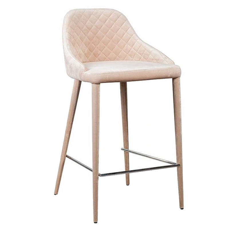 Стул Douglas Rhombus Bar stool Бежевый Велюр Бежевый Стул Douglas Rhombus Bar stool Бежевый Велюр Бежевый в Орле | Loft Concept