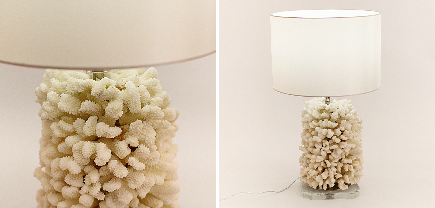 Настольная лампа Beige Coral Table Lamp с абажуром Настольная лампа Beige Coral Table Lamp с абажуром - Loft-Concept в Орле