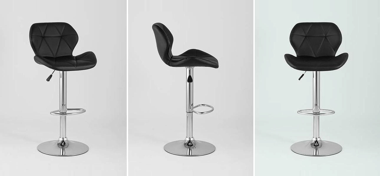 Барный Стул Jeroen Chair Черная Экокожа Барный Стул Jeroen Chair Черная Экокожа - Loft-Concept в Орле