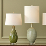 Настольная лампа зеленая грушевидной формы Rich Green Glaze варинант исполнения - 4 | Loft Concept в Орле