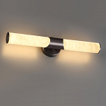 Бра с вытянутым цилиндрическим плафоном из белого алебастра на круглом основании Темная Латунь Cryptocrystalline Stone варинант исполнения - 2 | Loft Concept в Орле