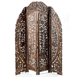Ширма с  орнаментом ручная резьба Indian Antique Furniture варинант исполнения - 1 | Loft Concept в Орле