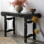 Черная резная консоль в Китайском стиле из массива Black Dragon Console варинант исполнения - 2 | Loft Concept в Орле