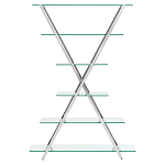 Стеллаж со стеклянными полками на стальном каркасе X-ray варинант исполнения - 2 | Loft Concept в Орле