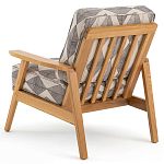 Кресло с каркасом из массива дуба Deniaud Oak Rhombus Beige Armchair варинант исполнения - 4 | Loft Concept в Орле