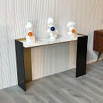 Консоль прямоугольная с основанием чёрного и золотого цвета Wrap варинант исполнения - 2 | Loft Concept в Орле