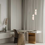 Подвесной светильник с цилиндрическим плафоном из белого алебастра Cryptocrystalline Stone варинант исполнения - 9 | Loft Concept в Орле