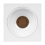 Встраиваемый спот светодиодный квадаратный белого цвета с круглым углублением Ombra Lux  варинант исполнения - 2 | Loft Concept в Орле