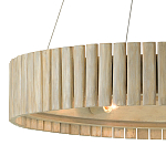 Люстра круглая из толстых деревянных реек Natural Style варинант исполнения - 1 | Loft Concept в Орле