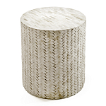 Приставной круглый столик инкрустация костью Bone Inlaid Round  Stool варинант исполнения - 2 | Loft Concept в Орле