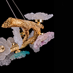 Люстра круглая на золотом каркасе с цветочным декором Miscellaneous herbs варинант исполнения - 4 | Loft Concept в Орле