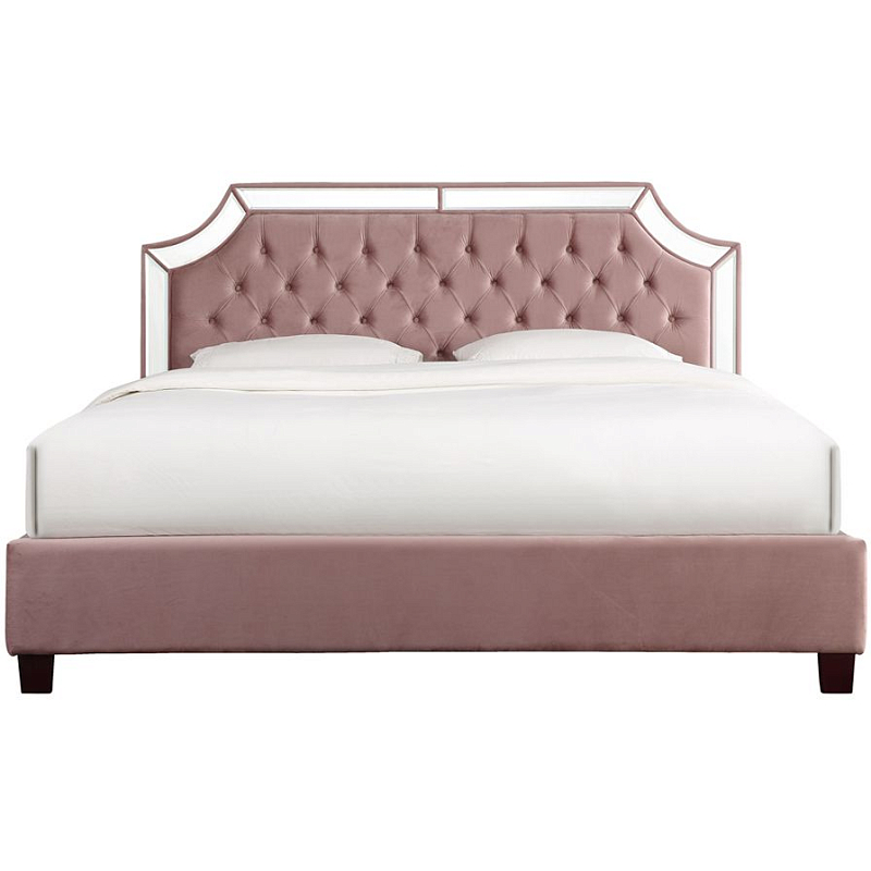 Кровать двуспальная Harlequin with mirror Пепельно-розовый Кровать двуспальная Harlequin with mirror Пепельно-розовый в Орле | Loft Concept