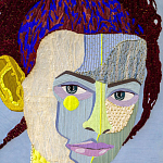 Картина с вышивкой Портрет wall panel People with the yellow ear 2 варинант исполнения - 1 | Loft Concept в Орле