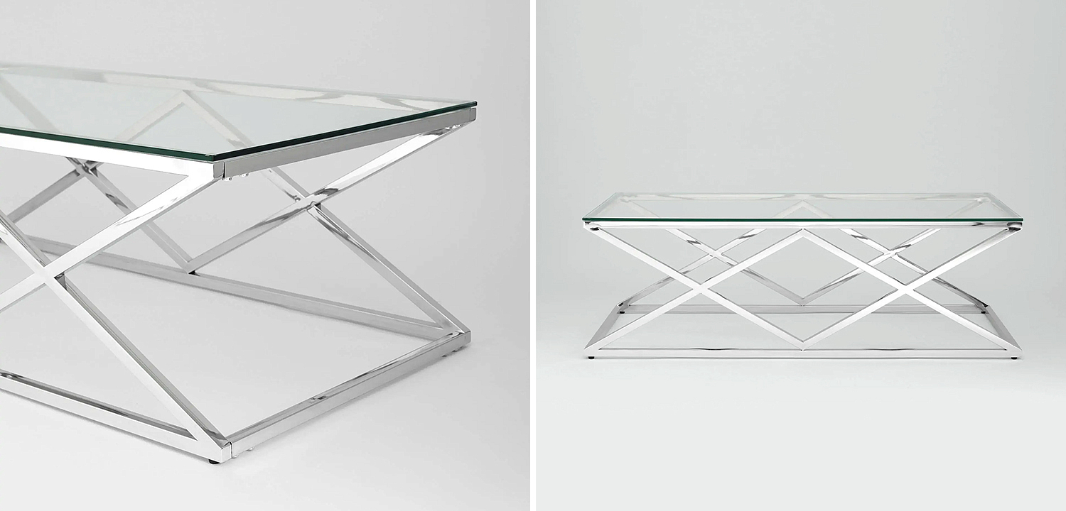 Столик кофейный Geometry Rhombus Silver Столик кофейный Geometry Rhombus Silver - Loft-Concept в Орле