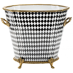 Фарфоровое кашпо Black and white square варинант исполнения - 1 | Loft Concept в Орле