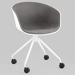 Офисное кресло из пластика с мягким сиденьем Eggshell Grey варинант исполнения - 2 | Loft Concept в Орле