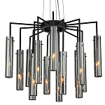 Люстра со стеклянными цилиндрическими плафонами Luminous Cylinders Smoky варинант исполнения - 1 | Loft Concept в Орле
