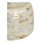 Приставной столик с мозаичным рисунком из раковин устриц Bone Inlay варинант исполнения - 3 | Loft Concept в Орле