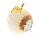 Часы настольные в виде яблока из натурального камня Оникс Stone Clock варинант исполнения - 6 | Loft Concept в Орле